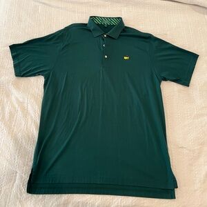 Masters! Peter Millar Green Polo Shirt with Embroidered Masters Logo